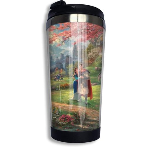 Hua Mulan Coffee Cups Tumblers Vacuum Travel Mug Customize Art Coffee Cup With Lids 13.5 Oz Fit Ice Drinks And Hot Beverage