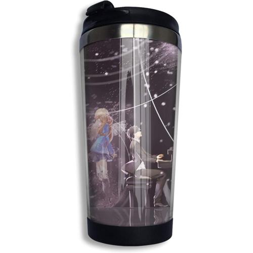Your Lie In April Coffee Cups Tumblers Vacuum Travel Mug Customize Art Coffee Cup With Lids 13.5 Oz Fit Ice Drinks And Hot Beverage