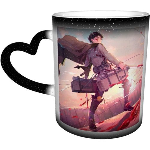 Anime Attack On Titan Ceramic Heat Sensitive Color Changing Cups Starry Sky Novelty Travel Mug Cartoons Coffee Mug Teas Attack On Titan 2
