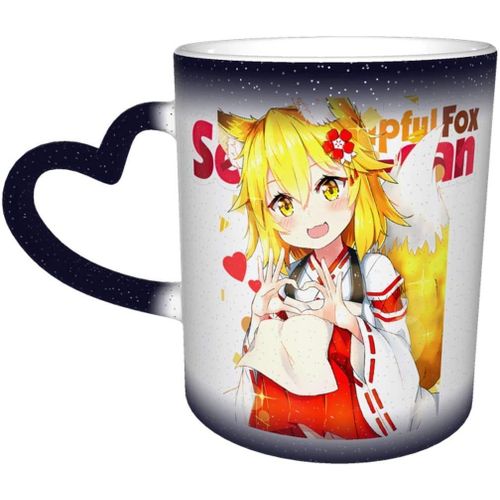 The Helpful Fox Senko-San Senko Anime Ceramic Heat Sensitive Color Changing Coffee Mug Starry Sky Travel Mug Coffee Mugs & Coffee Cups