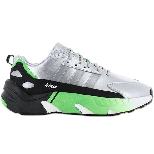 Adidas X Kawasaki Ninja Zx 22 Boost Baskets Sneakers Chaussures Argent Gw2125