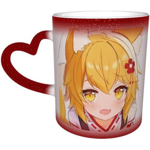 The Helpful Fox Senko-San Senko Anime Ceramic Heat Sensitive Color Changing Coffee Mug Starry Sky Novelty Travel Mug Coffee Mug Tea Mugs & Coffee Cups