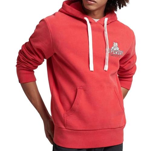 Sweat À Capuche Rouge Homme Superdry Vintage Collegiate