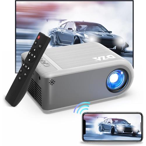 Vidéoprojecteur WiFi, VF220 Mini Projecteur Portable Supporte 1080P Full  HD, Retroprojecteur Home Cinéma Compatible avec