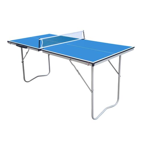 COUGAR Table de Ping Pong Mini 1500 Basic Portable Bleu | Ping Pong de Table Cadre Robuste Aluminium, Protections Angles | Tennis de Table Pliable, Rangement Facile, Garantie de 2 ans.