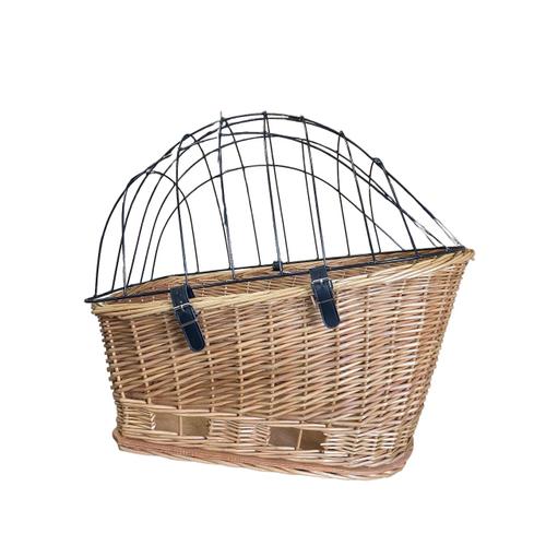 Vidaxl Panier Arriere De Velo Avec Couvercle 55x31x36 Cm Saule Naturel