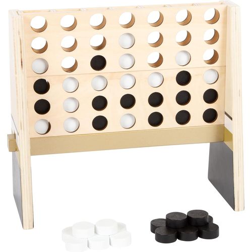 Puissance 4 Gold Edition, Classique Du Jeu Moderne, Avec Aimants, En Bois, À Partir De 5 Ans, Art. 12219