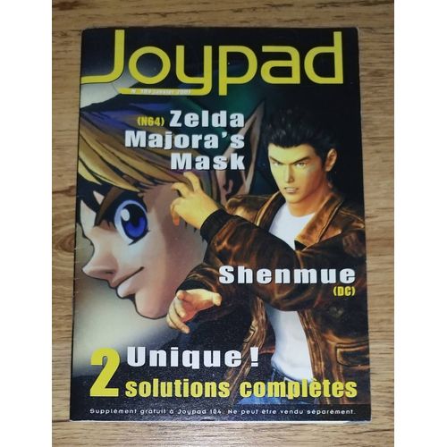 Shenmue + Zelda Majora'S Mask 2 Solutions Uniques Joypad 2001 Guide