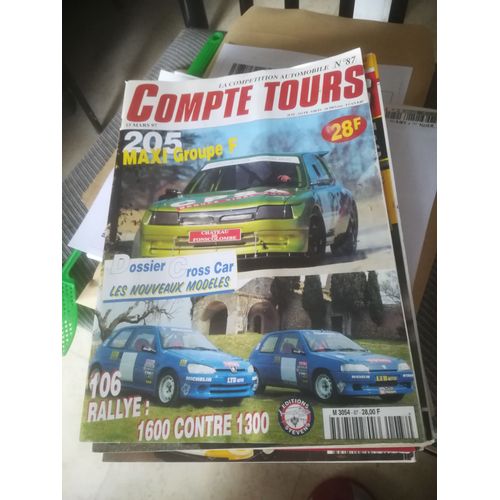 Compte Tours 87 De 1997 Peugeot 205 Maxi Gr F,Boucles Spa,Geants,Peugeot 106 Rallye,Citroen Sport