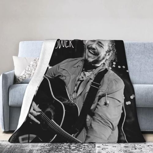 Couverture Post Malone En Flanelle Douce, Respirante Et Légère, Pour Canapé-Lit,