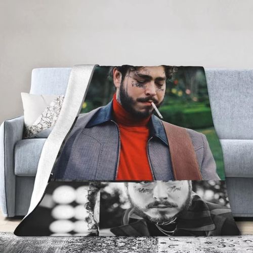 Couverture Post Malone En Flanelle Douce, Chaude, Anti-Boulochage, Pour Canapé, Lit, Canapé,