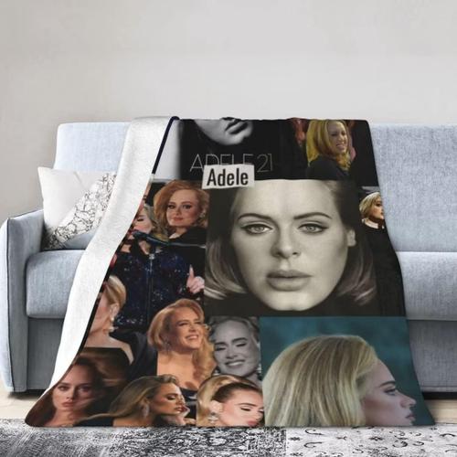 Adele Couverture Collage Adele Poster Imprimé Couverture Ultra Douce Et Légère En Flanelle Pour Canapé-Lit