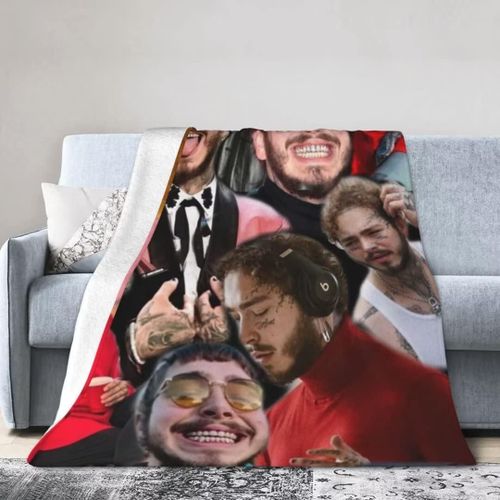 Couverture Post Malone En Flanelle Douce Et Chaude Pour Canapé-Lit,