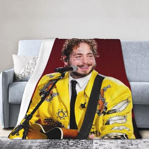 Couverture Post Malone Douce Et Légère En Flanelle Super Douce Pour Canapé-Lit