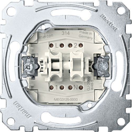 Merten Module d'interrupteur de série, Bouton + interrupteur, Gris