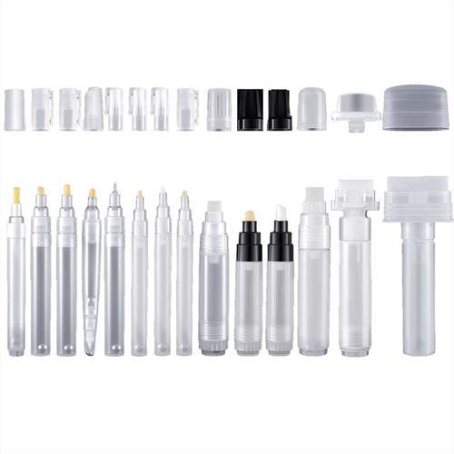 Lot De 14 Marqueurs De Stylo De Retouche De Peinture Vierge ¿¿ Remplir Stylo De Peinture Rechargeable Marqueurs Vides Transparents Tube De Peinture Vide