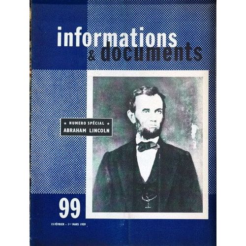 Informations Et Documents N° 99 Du 15/02/1959