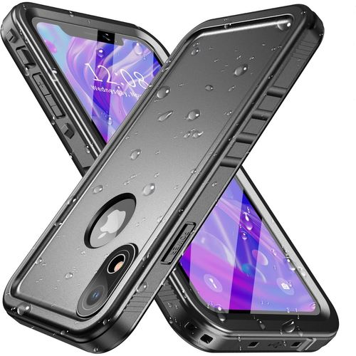 Coque Pour Iphone Xr Étanche Antichoc - 360 Degres Incassable Militaire Rigide Intégrale Case/Bumper [Ip68 Waterproof/Imperméable] Antipoussière [Avec Protection Camera+Écran]-Noir 6,1"".[V3560]