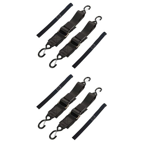 Paquet De 4 Sangles D'arrimage Pour Tableau Arri¿¿Re De Remorque De Bateau, Sangles De Tableau Arri¿¿Re R¿¿Glables De 2 Pouce X 4 Ft Avec Boucle ¿¿ D¿¿Gagement