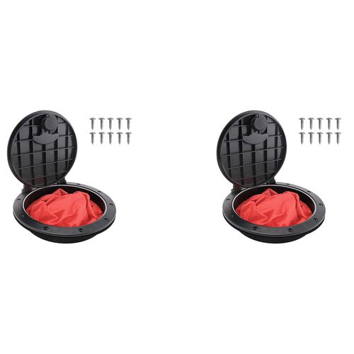 2x Kit De Plaque De Pont 6 Pouces Trappe De Pont De Kayak Avec Sac De Rangement Noir