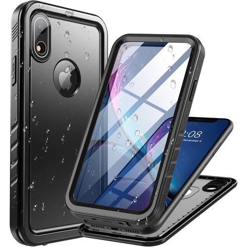 Coque Pour Iphone Xr Étanche Antichoc - 360 Degres Incassable Militaire Rigide Intégrale Case/Bumper/Housse [Ip68 Waterproof/Imperméable] Etui Anti Choc Eau Avec Protection Camera - Noir.[V4433]