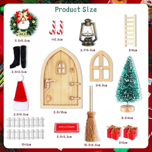 Kit Porte Lutin de Noël, 49 Pièces Lutin Farceur de Noel Kit