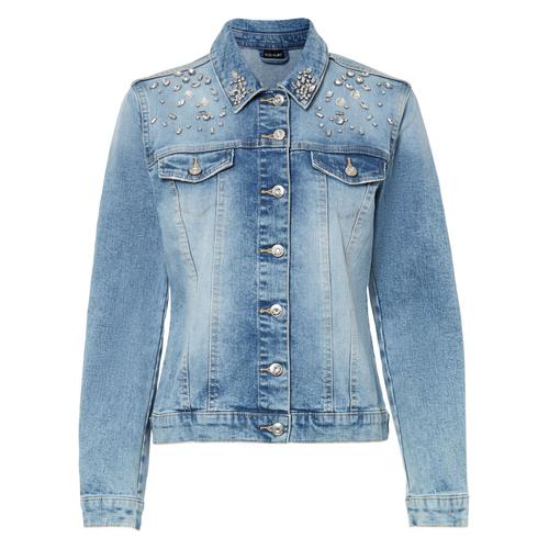 Veste En Jean Avec Strass Appliqués