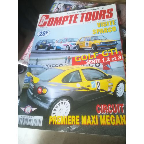 Compte Tours 89 De 1997 Megane Maxi Gr A,Golf 1 Gr F Et Golf 3 Gr N Ste Baume,Parisi,Essay