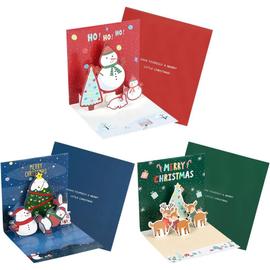 Carte de vœux 3D Pop Up pour Noël - Cartes de vœux avec enveloppe