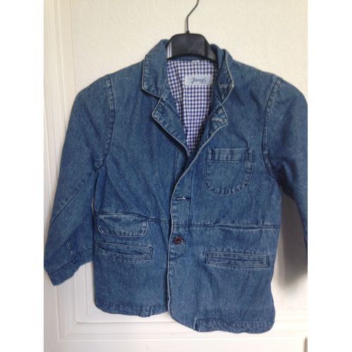 Magnifique Veste / Blazer Garcon En Jean &#34 Jacadi &#34 Taille 4 Ans Idee Cadeau
