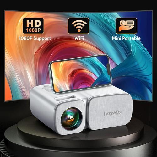 Videoprojecteur, Mini Projecteur Portable, 8000L Retroprojecteur WiFi Full  HD 1080P Supporté, Video Projecteur Home
