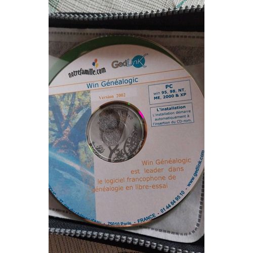 Cd-Rom Généalogie Win Généalogic. Version 2002