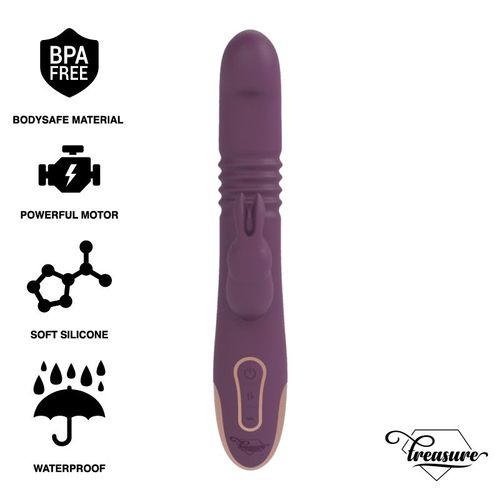 Treasure Bastian Rabbit Up & Down, Rotator & Vibrator Watchme Compatible Avec La Technologie Sans Fil