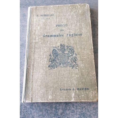 Précis De Grammaire Anglaise, Année 1930