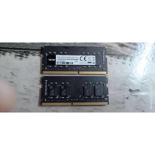 2 BARETTES 16Gb RAM LEXAR PC4-3200AA-SA2 1,2V