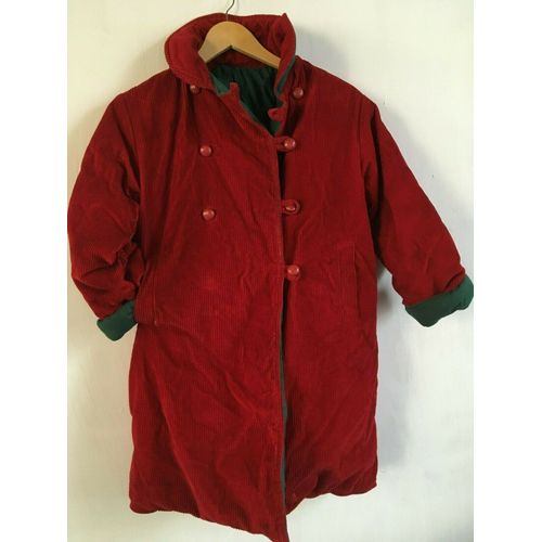 Manteau Fille Jacadi Taille 8 Ans Velours Rouge Fonce Idée Cadeau