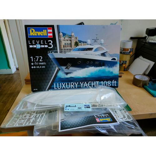 Maquette Bateau Revell 1/72 : Luxury Yacht 108 Ft ( Rare )-Revell