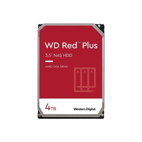 WD Red Plus WD40EFPX - Disque dur - 4 To - interne - 3.5" - SATA 6Gb/s - 5400 tours/min - mémoire tampon : 256 Mo