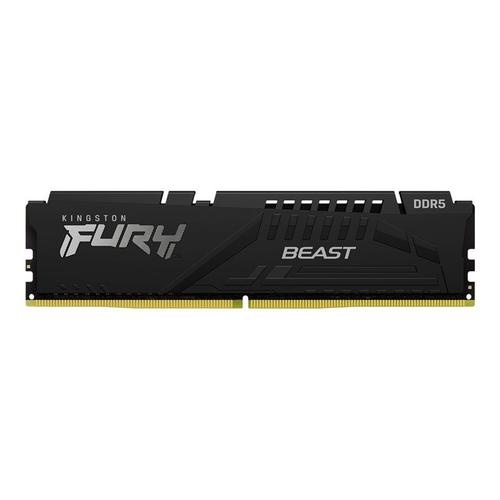 Kingston FURY Beast - DDR5 - kit - 128 Go: 4 x 32 Go - DIMM 288 broches - 5200 MHz / PC5-41600 - CL40 - 1.25 V - mémoire sans tampon - on-die ECC - noir