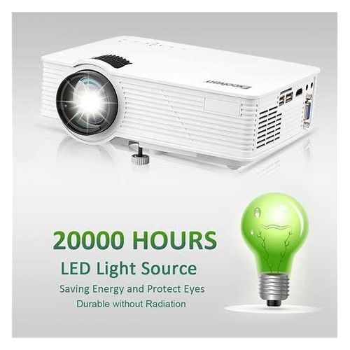 Excelvan EHD09 Mini LED Projecteur Multimédia 1200 Lumens 1080P HDMI/USB/SD/AV/VGA
