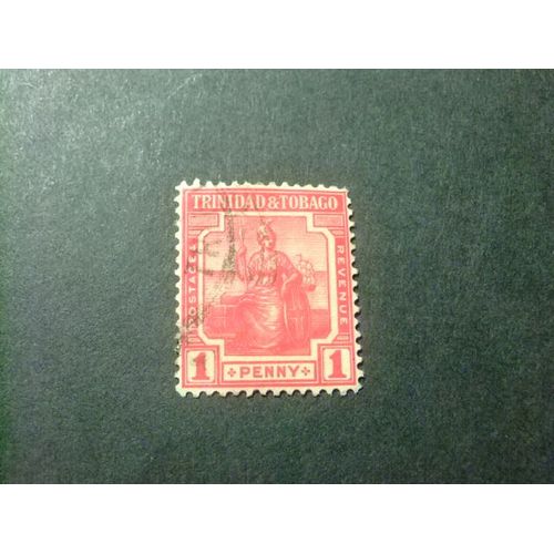 51 Trinidad, Tobago, Colonie Britannique 1913-1918 / Britannia / Yvert 79 Fu Filigrane Ca Multiple