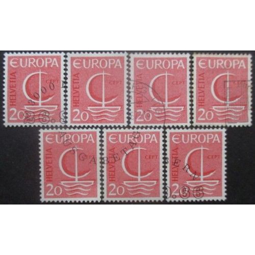 Suisse N°776 X 7 Oblitéré
