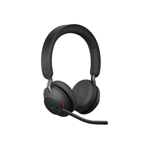 Jabra Evolve2 65 MS Stereo - Micro-casque - sur-oreille - Bluetooth - sans fil - USB-A - isolation acoustique - noir - Certifié pour Microsoft Teams