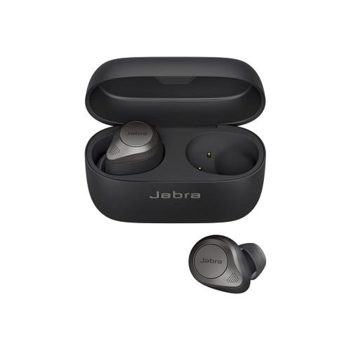 Jabra Elite 85t - Écouteurs sans fil avec micro - intra-auriculaire - Bluetooth - Suppresseur de bruit actif - isolation acoustique - noir titane