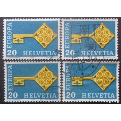 Suisse N°806 X 4 Oblitéré