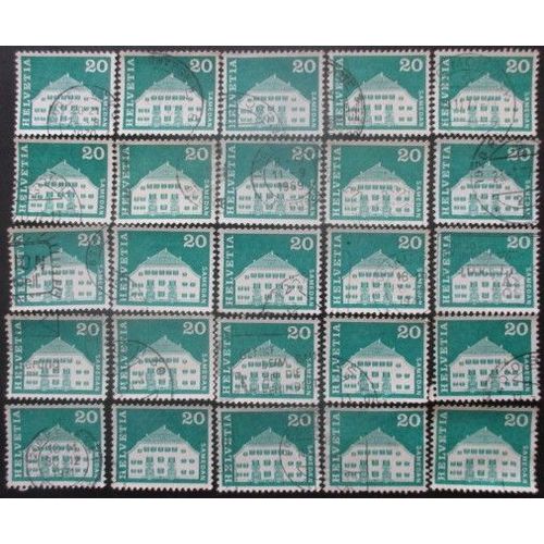 Suisse N°818 X 25 Oblitéré