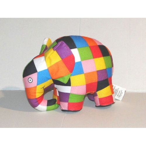 peluche elmer l'elephant rainbow designs doudou david mckee 2001