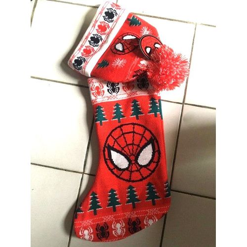 Ensemble Spiderman Marvel Bonnet Garçon + Botte Noel Spiderman (Taille Unique : 2 À 8 Ans)
