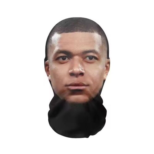 Masque Facial Complet En Maille Visuelle - Cosplay - Killian Mbappé - Taille 38x24cm