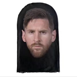 Masque Facial Complet En Maille Visuelle - Cosplay - Léo Messi - Taille 38x24cm